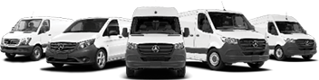 five vans and trucks